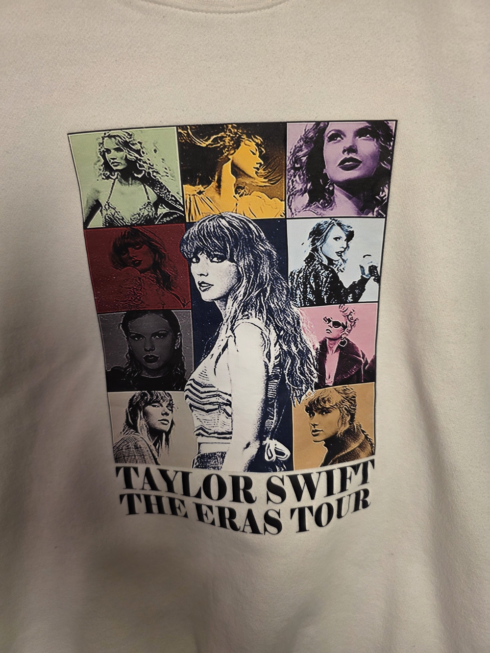 Taylor Swift The Eras Tour Sweatshirt White Crewneck Graphic Tour Dates Small